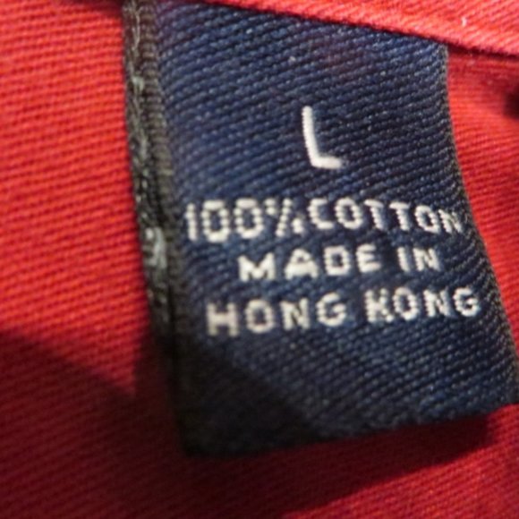 Bright Pastel Red Summer Shirt - Roundtree & Yorke - Large - Picture 5 of 5